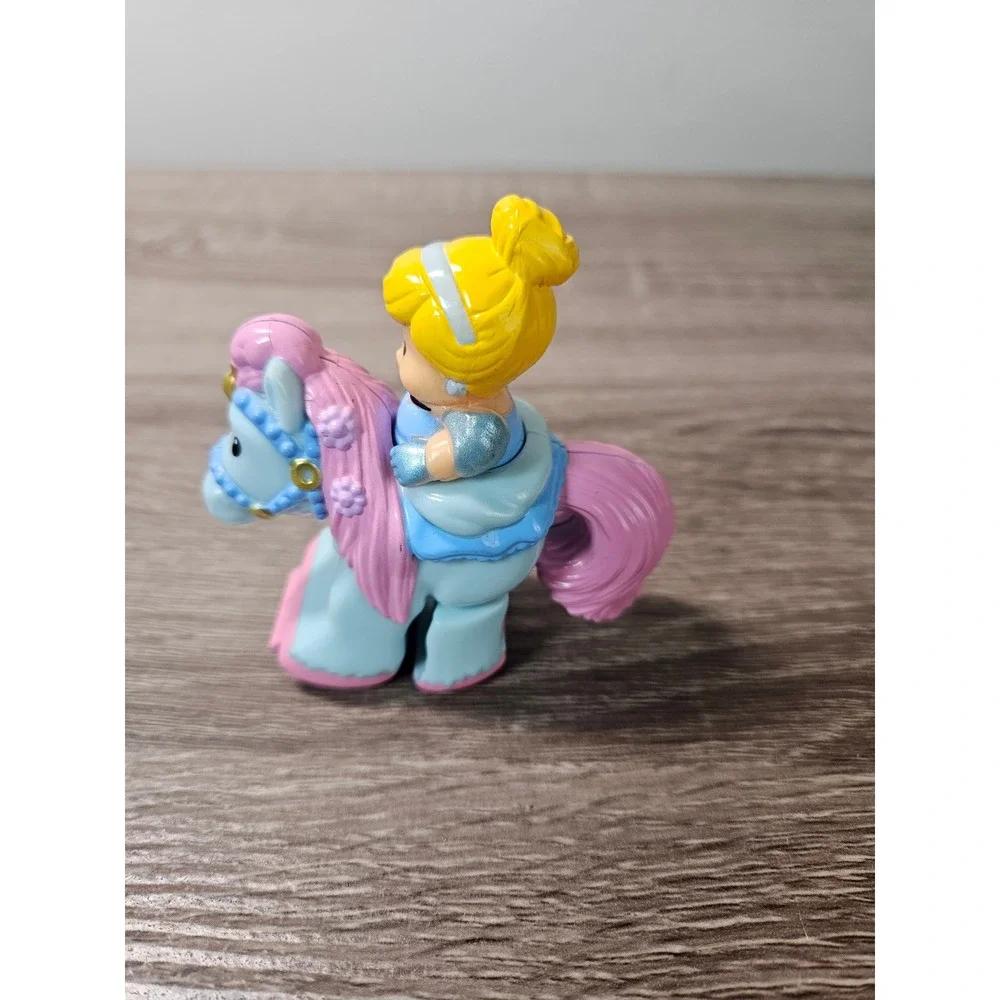 Little People Klip Klop Disney Princess Cinderella Blue And Pink Hair Horse Toy